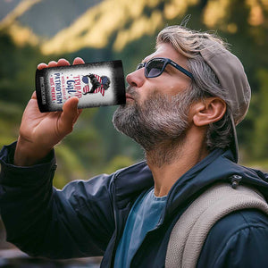 Trump Girl 4 in 1 Can Cooler Tumbler With A Hint Of Patriotism 100% 'Merica Messy Bun American Flag TB10 Print Your Wear