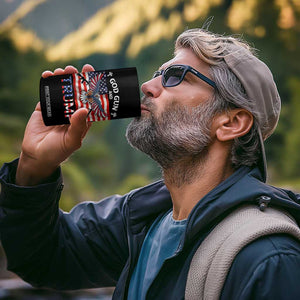 Trump 2024 Christian 4 in 1 Can Cooler Tumbler God Guns And Trump American Flag Eagle TB10 Print Your Wear