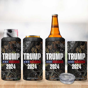 Trump 2024 4 in 1 Can Cooler Tumbler President Election American Flag Camouflage TB10 Print Your Wear