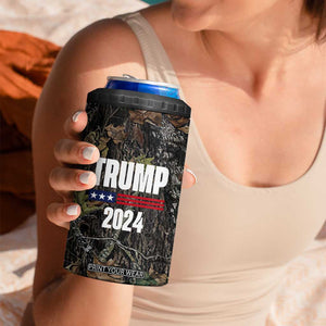 Trump 2024 4 in 1 Can Cooler Tumbler President Election American Flag Camouflage TB10 Print Your Wear