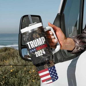 Trump 2024 Tumbler With Handle President Election American Flag Camouflage TB10 Print Your Wear