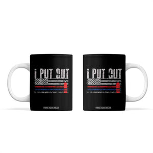 Funny Firefighter Coffee Mug I Put Out Fireman American Flag TB10 Black Print Your Wear