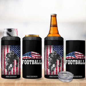 Football Players 4 in 1 Can Cooler Tumbler US American Flag Game Day Sport Team Vintage Patriotic TB10 Print Your Wear