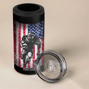 Football Players 4 in 1 Can Cooler Tumbler US American Flag Game Day Sport Team Vintage Patriotic TB10 Print Your Wear