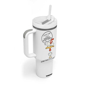 Funny Chicken Tumbler With Handle I Don't Fart I Just Whisper in My Pants Silly Chicken Humor TB10 Print Your Wear