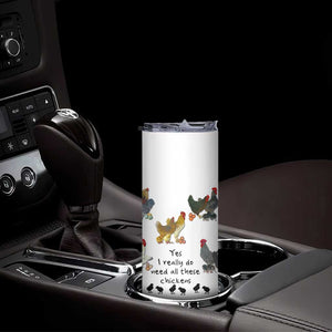 Funny Chicken Gifts Skinny Tumbler Cute Mothers Day Farmhouse Chicken Lovers TB10 Print Your Wear