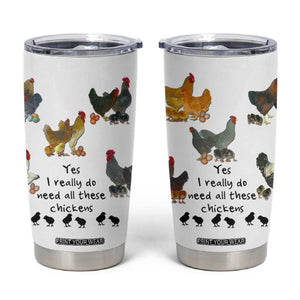 Funny Chicken Gifts Tumbler Cup Cute Mothers Day Farmhouse Chicken Lovers TB10 White Print Your Wear
