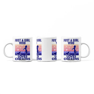 Chicken Gifts Coffee Mug Just A Girl Who Loves Chickens Women Girls TB10 Print Your Wear