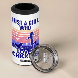 Chicken Gifts 4 in 1 Can Cooler Tumbler Just A Girl Who Loves Chickens Women Girls TB10 Print Your Wear