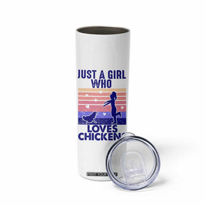 Chicken Gifts Skinny Tumbler Just A Girl Who Loves Chickens Women Girls TB10 Print Your Wear