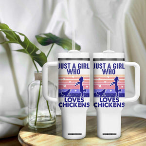 Chicken Gifts Tumbler With Handle Just A Girl Who Loves Chickens Women Girls TB10 Print Your Wear