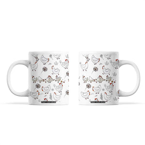 Chickens Lover Coffee Mug Farmhouse Chickens Lady Mom Gift TB10 White Print Your Wear