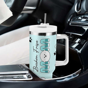 Bichon Frise Dog Mom Tumbler With Handle Mothers Day Gift For Dog Lovers Owners Women TB10 Print Your Wear