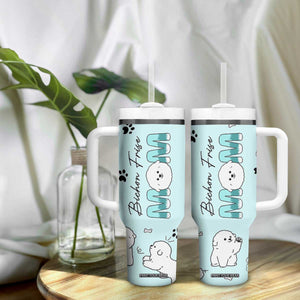 Bichon Frise Dog Mom Tumbler With Handle Mothers Day Gift For Dog Lovers Owners Women TB10 Print Your Wear