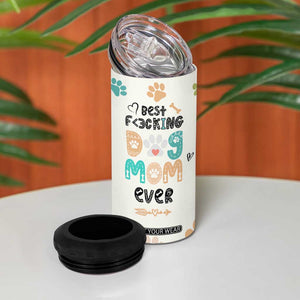 Dog Mom Gifts 4 in 1 Can Cooler Tumbler Best Fcking Dog Mom Ever Corgi Gag Gifts For New Puppy Fur Baby Owners TB10 Print Your Wear