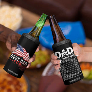 Dad 4 in 1 Can Cooler Tumbler Best Dad Ever Gifts For Fathers Day American Flag TB10 Print Your Wear