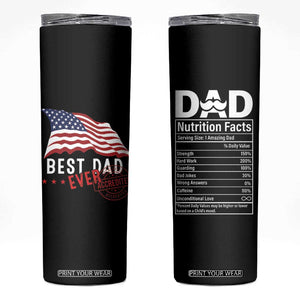 Dad Skinny Tumbler Best Dad Ever Gifts For Fathers Day American Flag TB10 Black Print Your Wear