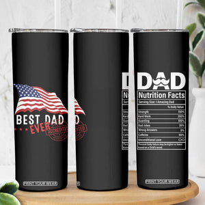Dad Skinny Tumbler Best Dad Ever Gifts For Fathers Day American Flag TB10 Print Your Wear