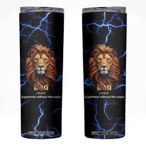 Funny Father's Day Gift For Dad Skinny Tumbler Superhero Superdad Fathers Day Gifts for Dad from Daughter Son TB10 Black Print Your Wear