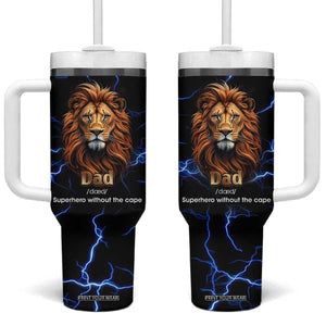 Funny Father's Day Gift For Dad Tumbler With Handle Superhero Superdad Fathers Day Gifts for Dad from Daughter Son TB10 One Size: 40 oz Black Print Your Wear