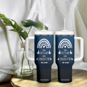 Dad Birthday Gifts From Daughter Tumbler With Handle Like Father Like Daughter Oh Crap Funny Fathers Day Gifts TB10 Print Your Wear