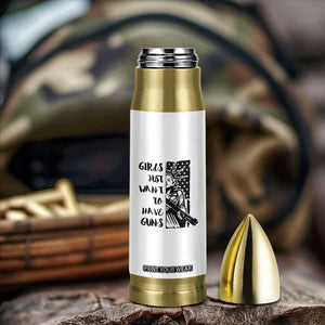 Gun Lovers Gifts For Women Bullet Tumbler Girls Just Want To Have Guns American Flag TB10 Print Your Wear