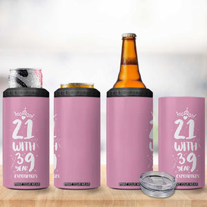60th Birthday Gifts For Women 4 in 1 Can Cooler Tumbler 21 With 39 Years Experience Funny 60 Year Olds TB10 Print Your Wear