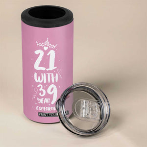 60th Birthday Gifts For Women 4 in 1 Can Cooler Tumbler 21 With 39 Years Experience Funny 60 Year Olds TB10 Print Your Wear