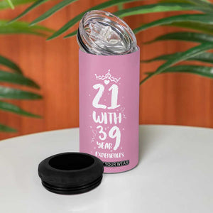 60th Birthday Gifts For Women 4 in 1 Can Cooler Tumbler 21 With 39 Years Experience Funny 60 Year Olds TB10 Print Your Wear