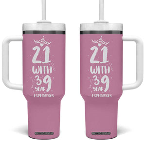 60th Birthday Gifts For Women Tumbler With Handle 21 With 39 Years Experience Funny 60 Year Olds TB10 One Size: 40 oz Pink Print Your Wear