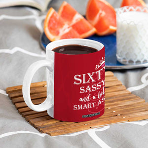 60th Birthday Gifts For Women Coffee Mug Sixty Sassy And A Bit Smart Assy 1966 60 Year Old Birthday TB10 Print Your Wear