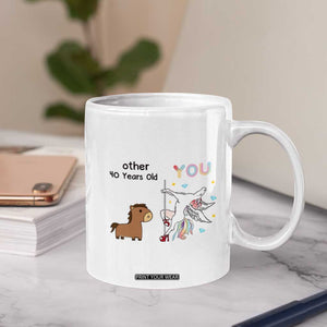 40th Birthday Coffee Mug Funny Dancing Unicorn 1986 Other 40 Year Olds TB10 Print Your Wear