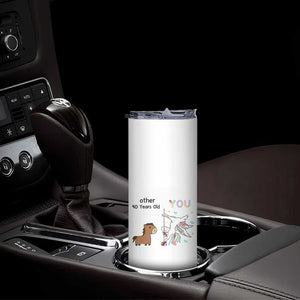 40th Birthday Skinny Tumbler Funny Dancing Unicorn 1986 Other 40 Year Olds TB10 Print Your Wear