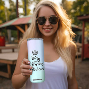 50th Birthday Gifts For Women Skinny Tumbler 1976 Turning 50 Year Old Gift For Her Mom Wife Friends TB10 Print Your Wear