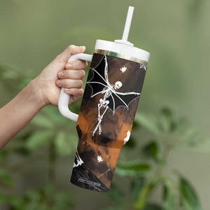 Ballerina Dancing Skeleton Tumbler With Handle I Like Spooky Things & The Word Fuck Ballet Dance Bat Wings Funny Halloween Gifts TB10 Print Your Wear