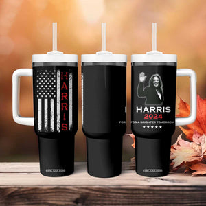 Harris 2024 Election Tumbler With Handle Kamala Madam President American Flag TB10 Print Your Wear