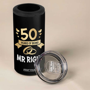 50th Wedding Anniversary For Couples 4 in 1 Can Cooler Tumbler 50 Years Of Being Mr Right Parents Golden Anniversary Gifts TB10 Print Your Wear