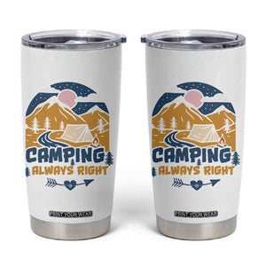 Camping Gifts Tumbler Cup Outdoor Camping Mountain Nature Hiking Camp Lover Gift TB10 White Print Your Wear