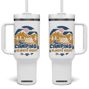 Camping Gifts Tumbler With Handle Outdoor Camping Mountain Nature Hiking Camp Lover Gift TB10 One Size: 40 oz White Print Your Wear