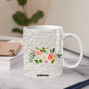 Abundant Blooms Coffee Mug Soft Pink Rose Bouquet Garden Aesthetic Elegant Floral TB10 Print Your Wear