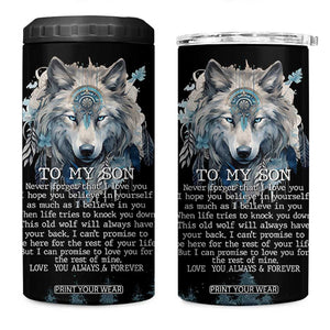 To My Son I Love You 4 in 1 Can Cooler Tumbler Graduation Christmas Birthday Gifts For Grown Son From Mom Dad TB10 One Size: 16 oz Black Print Your Wear