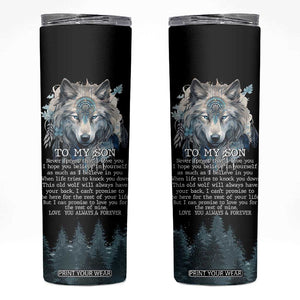 To My Son I Love You Skinny Tumbler Graduation Christmas Birthday Gifts For Grown Son From Mom Dad TB10 Black Print Your Wear