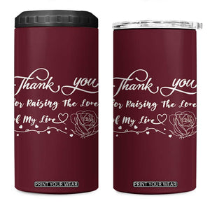Mother-In-Law Gifts 4 in 1 Can Cooler Tumbler Thank You For Rasing The Man Of My Life TB10 One Size: 16 oz Maroon Print Your Wear
