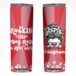 Aunt Gifts Skinny Tumbler Dog Mom Auntie Gifts From Niece Nephew TB10 Red Print Your Wear