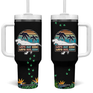 Grammar English Teacher Tumbler With Handle Funny Dinosaurs Punctuation Saves Lives Lets Eat Kids TB10 One Size: 40 oz Black Print Your Wear