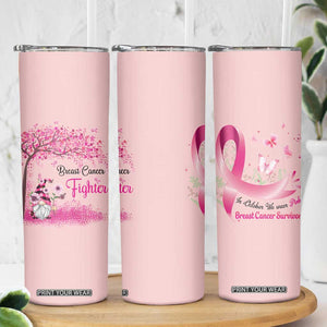 Breast Cancer Awareness Skinny Tumbler In October We Wear Pink Cute Gnome TB10 Print Your Wear