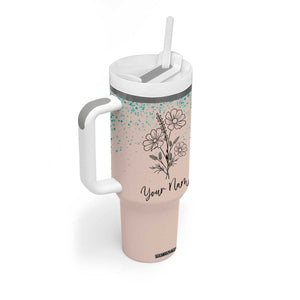 Personalized Gifts for Her Tumbler With Handle Custom Name Flower Bridesmaid Proposal Birthday Christmas Gift TB10 Print Your Wear