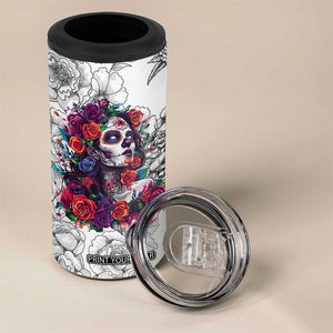 In A World Full Of Princesses Be A Chingona 4 in 1 Can Cooler Tumbler Dia De Los Muertos Flower Spanish Slang TB10 Print Your Wear