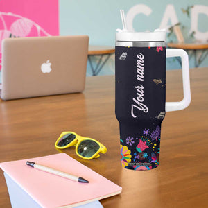 Personalized Chingona Tumbler With Handle Custom Name Latina Mexican Girl In A World Full Of Princesses Be A Chingona TB10 Print Your Wear
