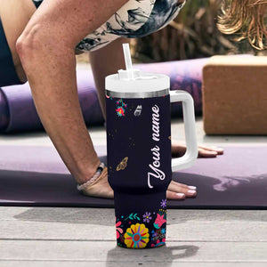 Personalized Chingona Tumbler With Handle Custom Name Latina Mexican Girl In A World Full Of Princesses Be A Chingona TB10 Print Your Wear